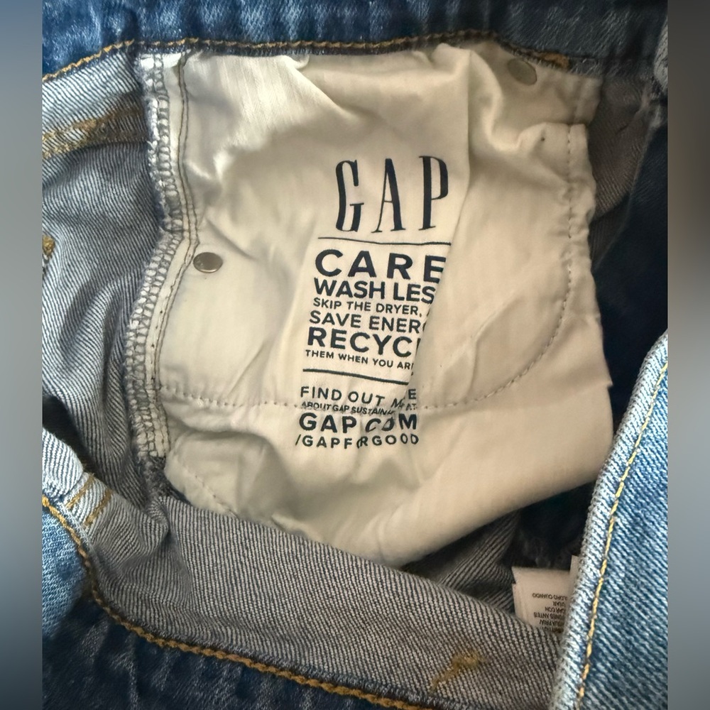 GAP Blue Wide Leg Flare Jeans Size 27/4 Short - Picture 2 of 4